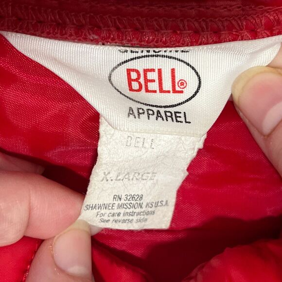 Vintage Bell Motorcycle Helmets Racing Jacket RARE Size XL USA Made Puffer - Picture 3 of 10